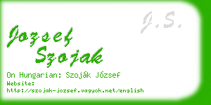 jozsef szojak business card